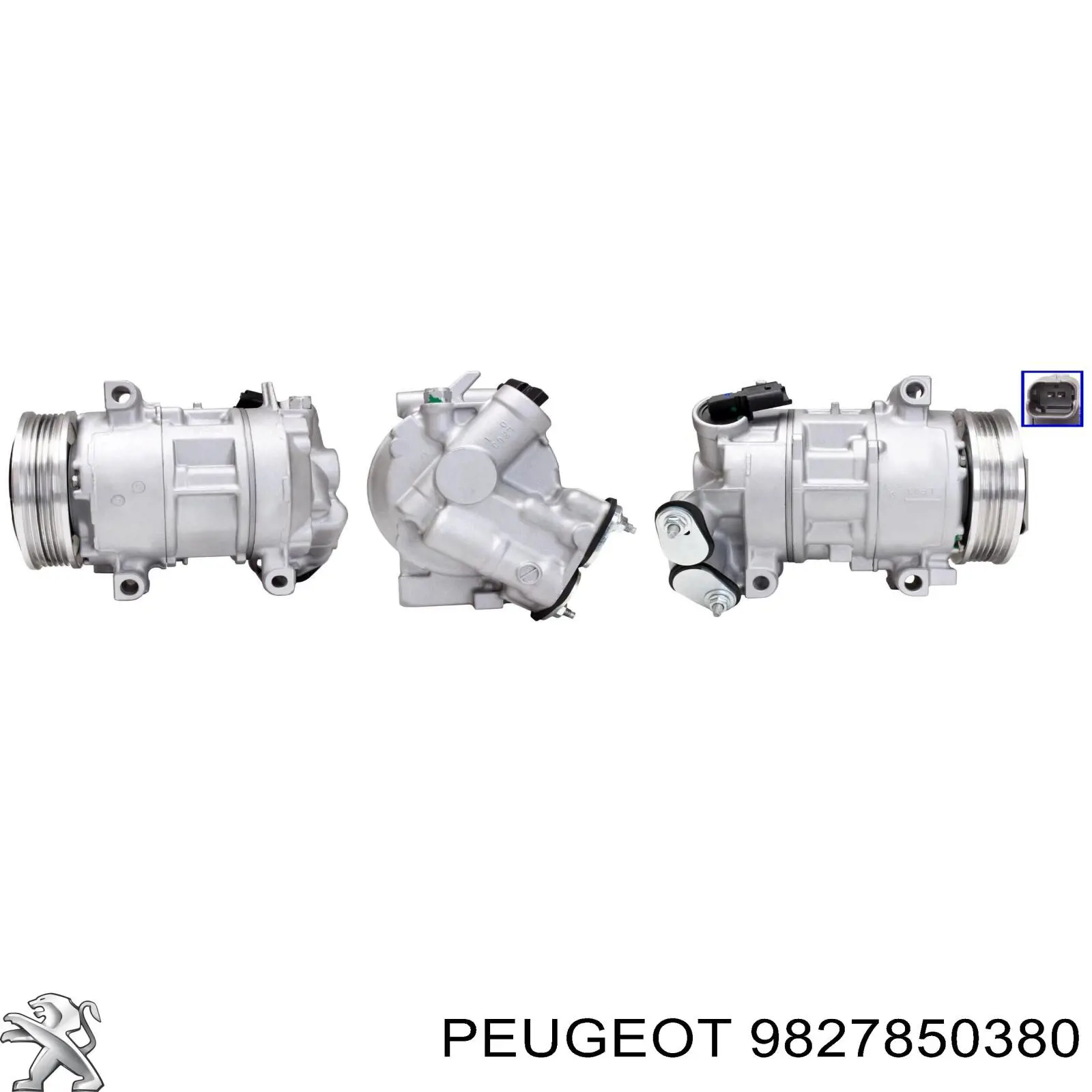 9827850380 Peugeot/Citroen compressor de aparelho de ar condicionado