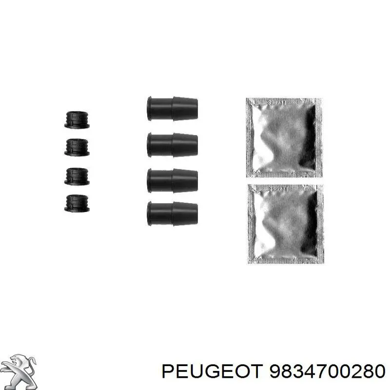 Купить 9834700280 Peugeot/Citroen Комплект пружинок крепления дисковых колодок передних