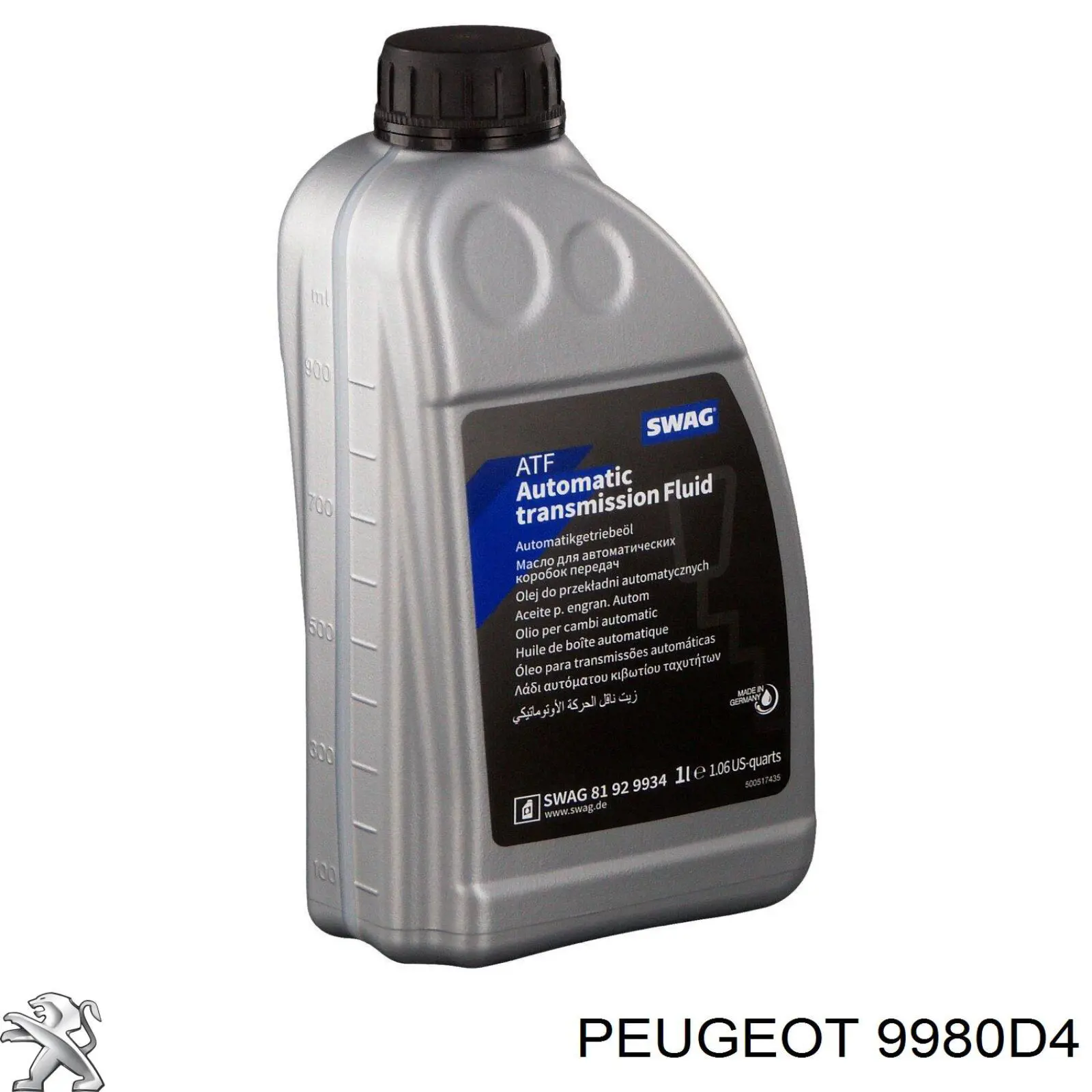 Масло трансмиссии Peugeot/Citroen 9980D4