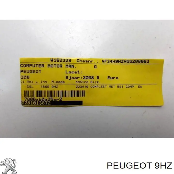 9HZ Peugeot/Citroen Motor montado