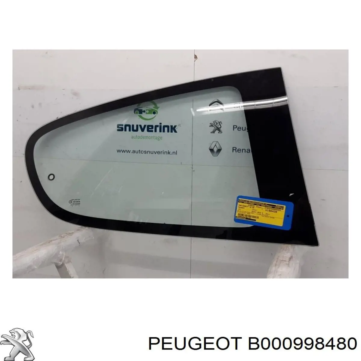 B000998480 Peugeot/Citroen vidro da porta traseira direita