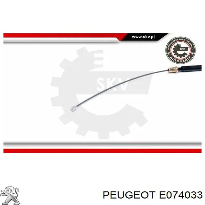 Cable de freno de mano trasero izquierdo E074033 Peugeot/Citroen