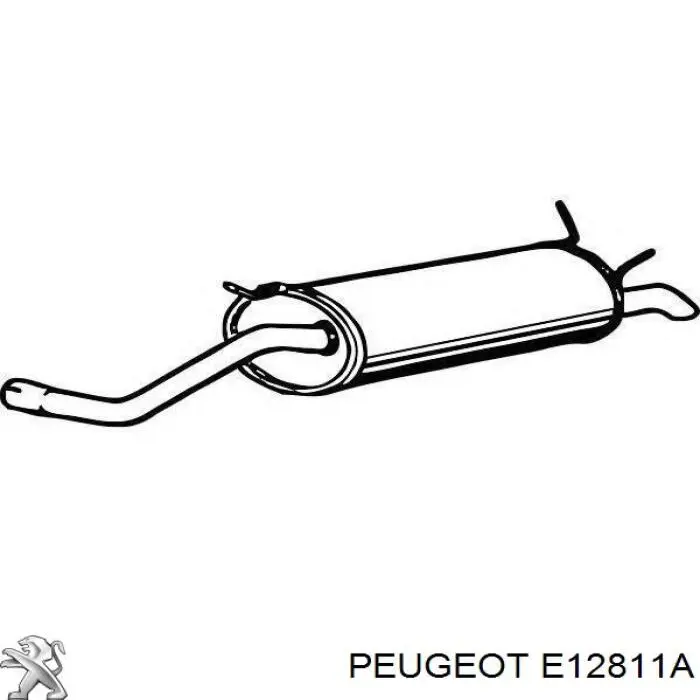 Глушитель задний E12811A Peugeot/Citroen