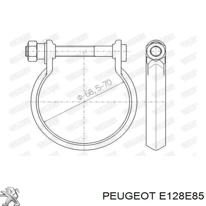 Хомут крепления глушителя передний Peugeot/Citroen E128E85 цена, от 3.76 USD