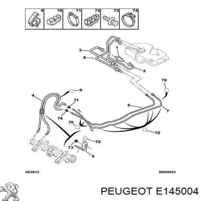 Топливный фильтр E145004 Peugeot/Citroen