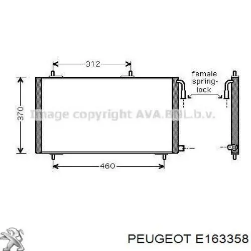 Радиатор кондиционера E163358 Peugeot/Citroen