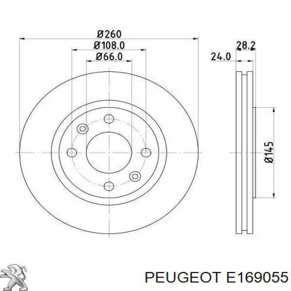 Купить E169055 Peugeot/Citroen Ротор тормозной