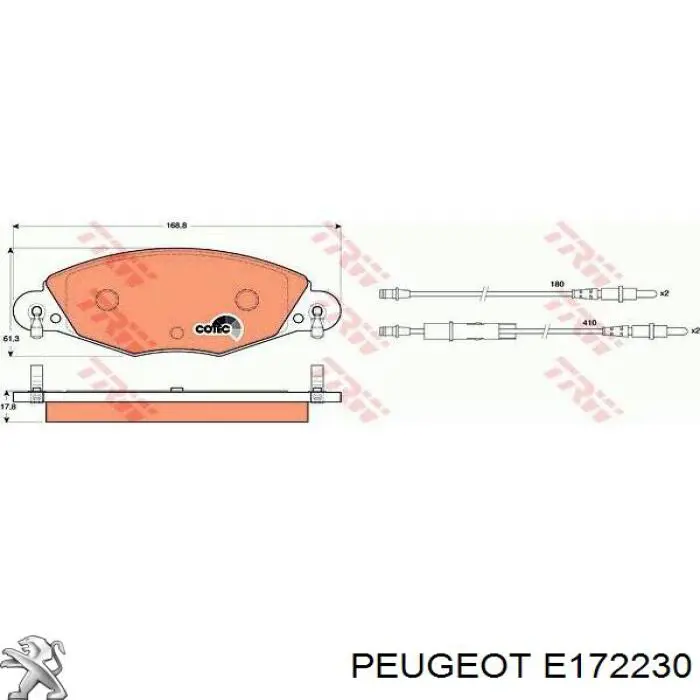 Колодки Peugeot/Citroen E172230 цена, от 32.01 USD