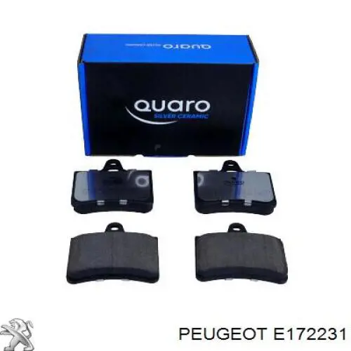 Задние тормозные колодки E172231 Peugeot/Citroen