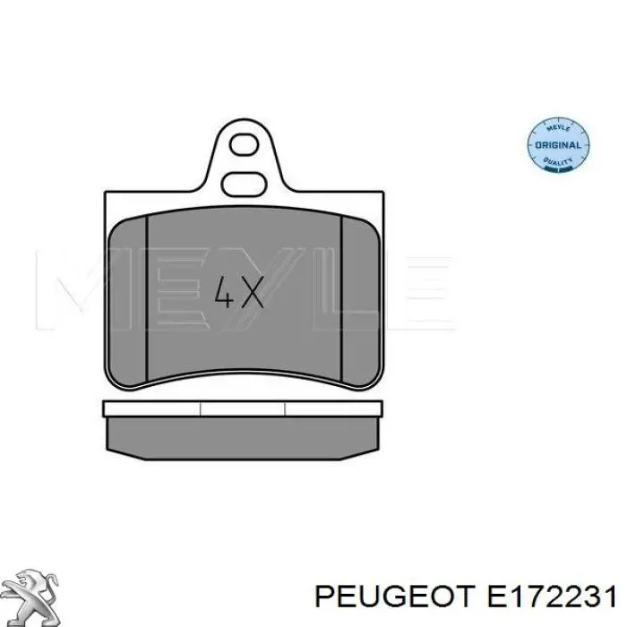 Задние дисковые колодки Peugeot/Citroen E172231
