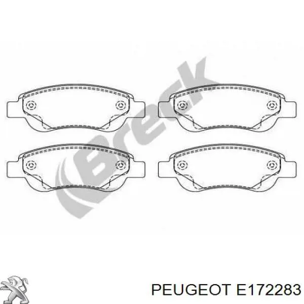 Купить E172283 Peugeot/Citroen Колодки тормозные