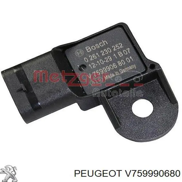 V759990680 Peugeot/Citroen sensor de pressão absoluta de aparelho de ar condicionado