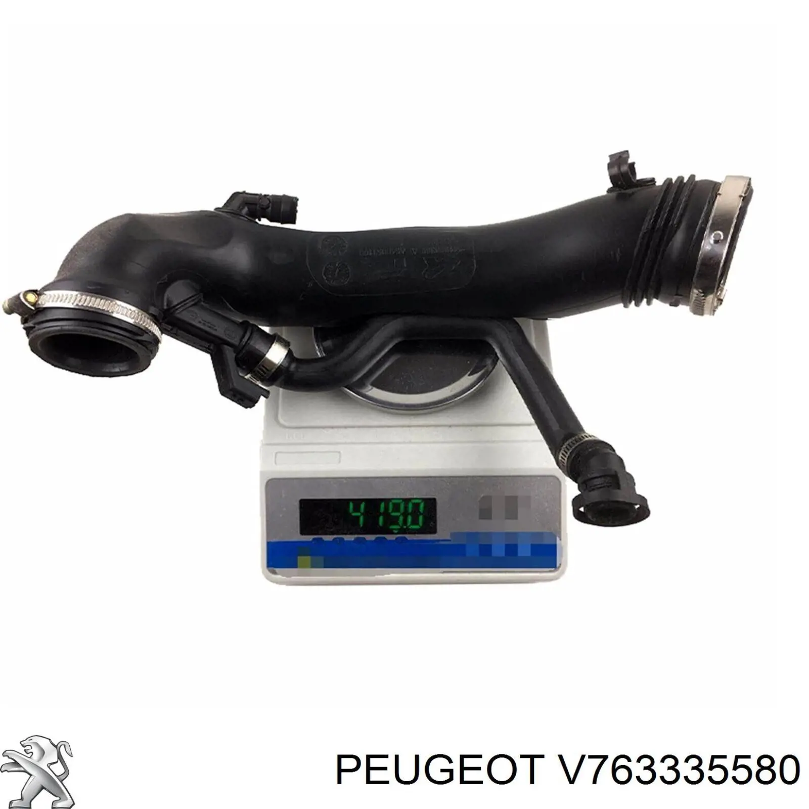 Купить V763335580 Peugeot/Citroen Патрубок воздушный, вход в турбину (наддув)