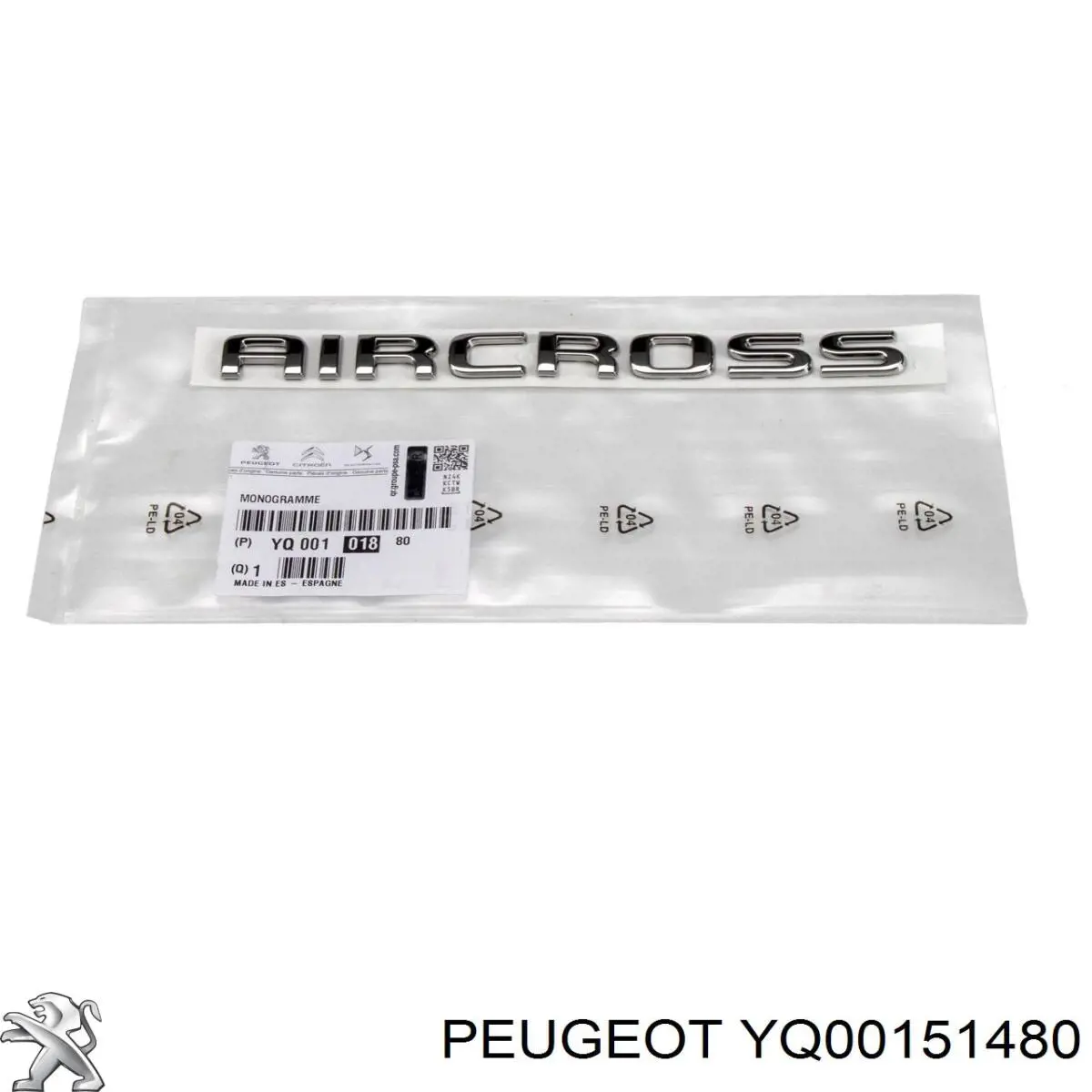 Фирменный значок Peugeot/Citroen YQ00151480 цена, от 88.54 USD