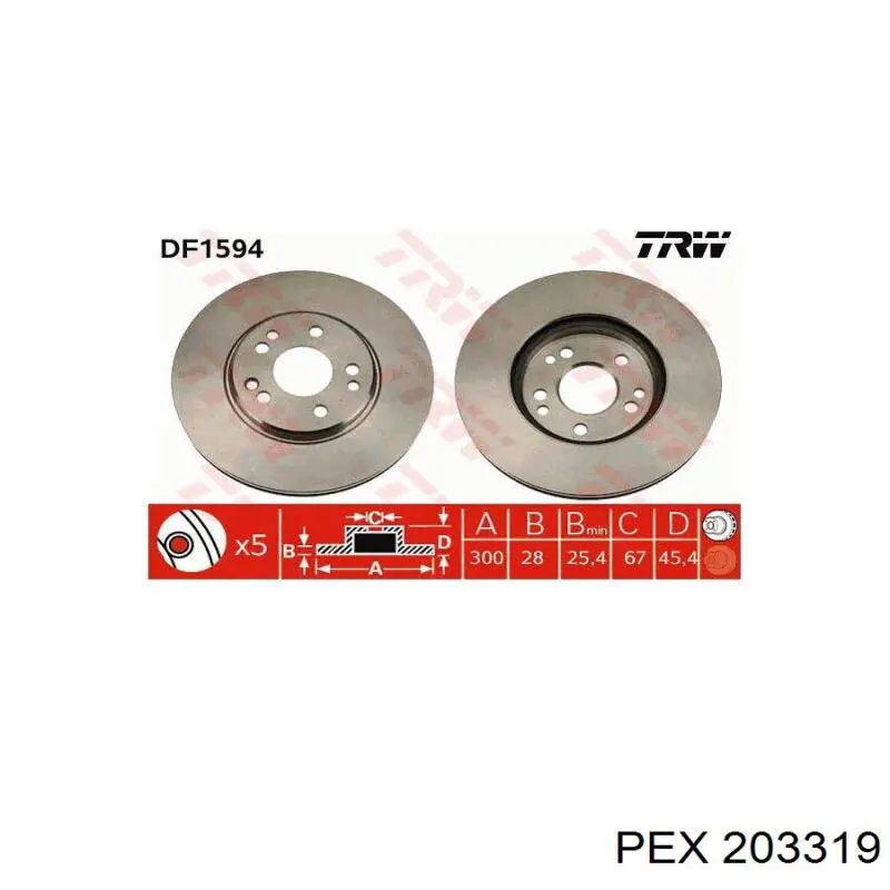 Паразитный ролик ГРМ 203319 PEX