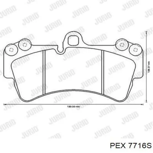 7716S PEX Колодки передние