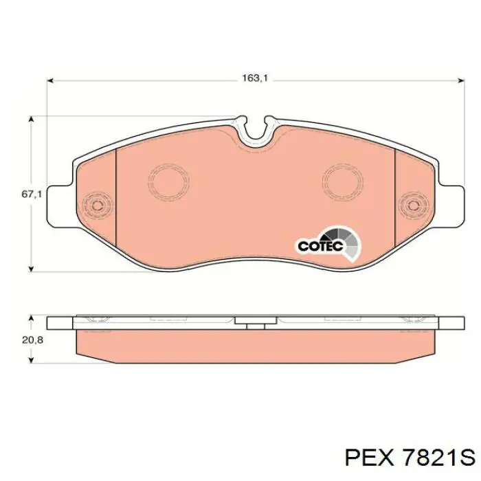 Тормозные колодки PEX 7821S