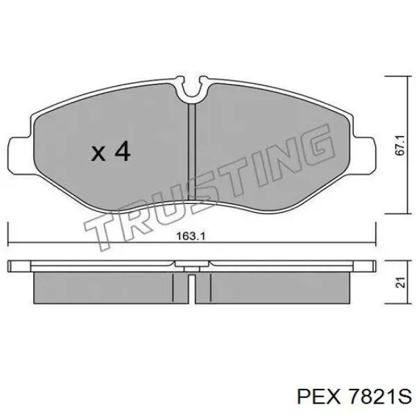 7821S PEX Колодки передние