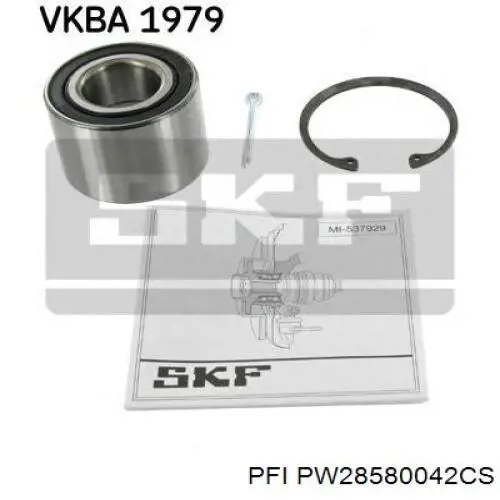 Комплект подшипника ступицы колеса PFI PW28580042CS цена, от 13.58 USD