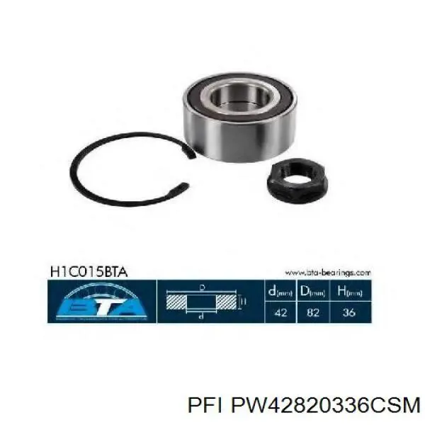 Купить PW42820336CSM PFI Подшипник передней ступицы
