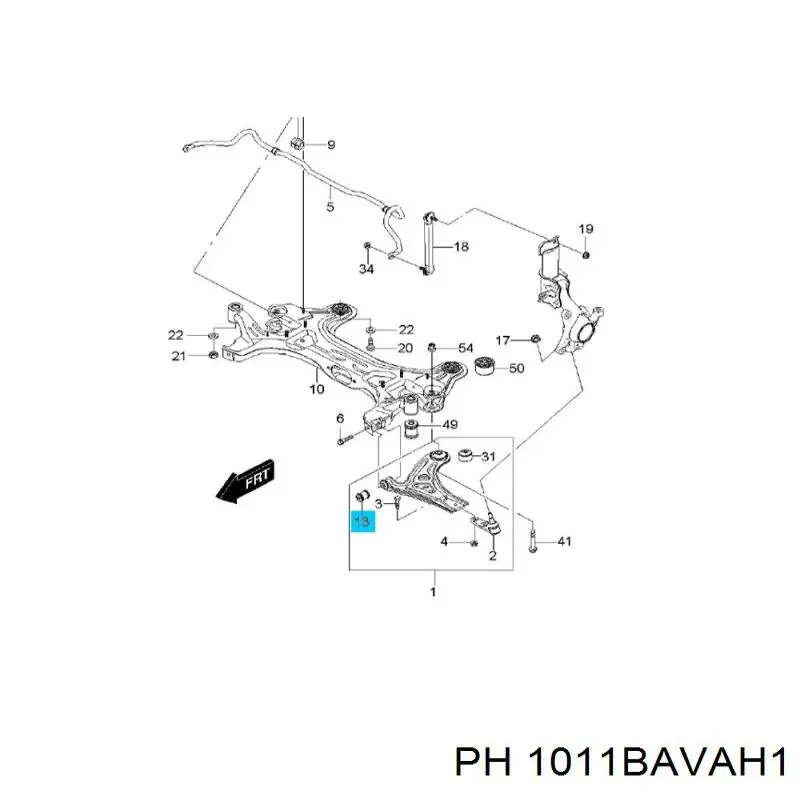 Сайлентблок переднего нижнего рычага PH 1011BAVAH1