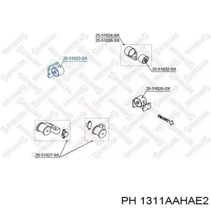 Купить 1311AAHAE2 PH Гидроопора двигателя задняя