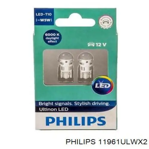 Лампочка плафона освещения салона/кабины Philips 11961ULWX2 цена, от 0.48 USD