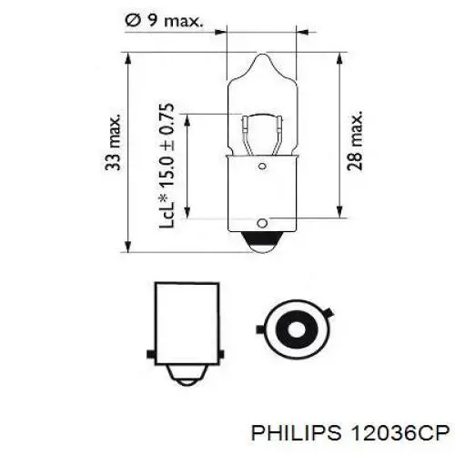 Купить 12036CP Philips Лампочка