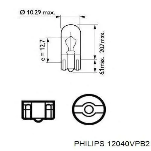 Купить 12040VPB2 Philips Лампочка