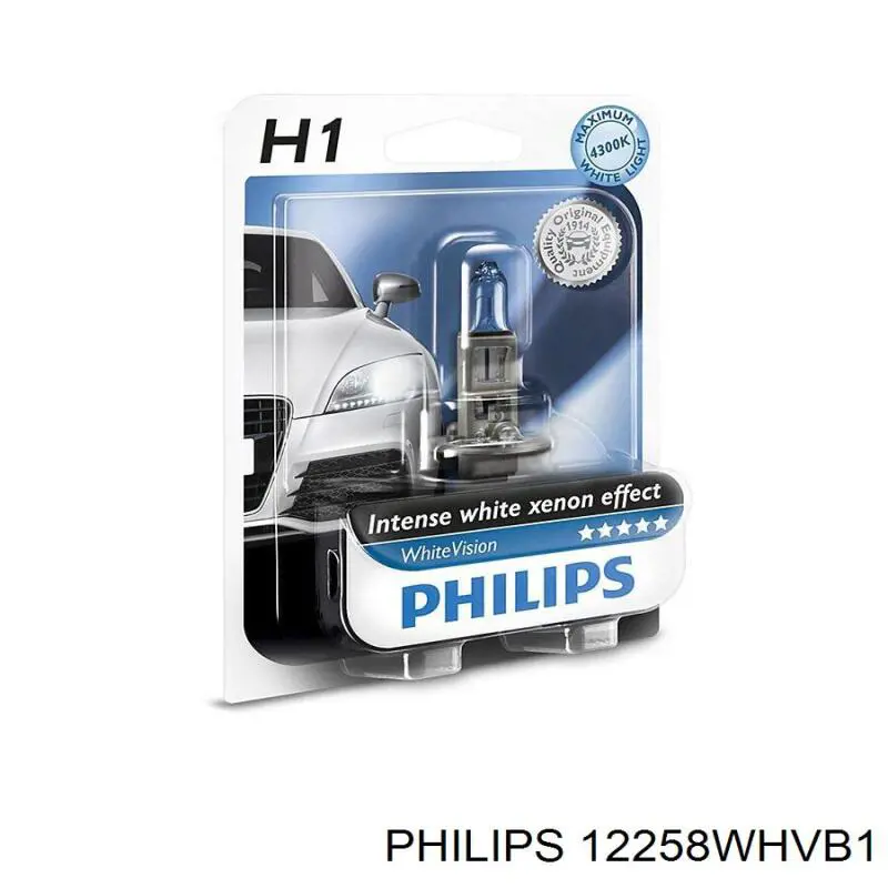 Галогенная автолампа Philips H1 P14,5s 12V 12258WHVB1