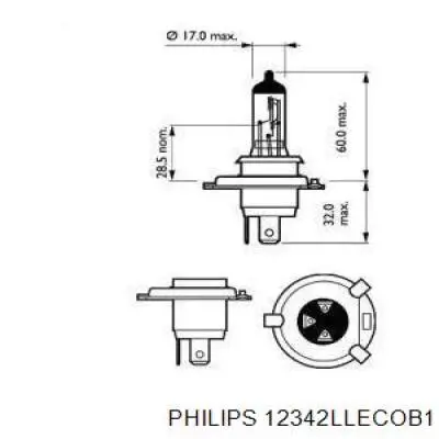 Лампочка галогенна 12342LLECOB1 Philips
