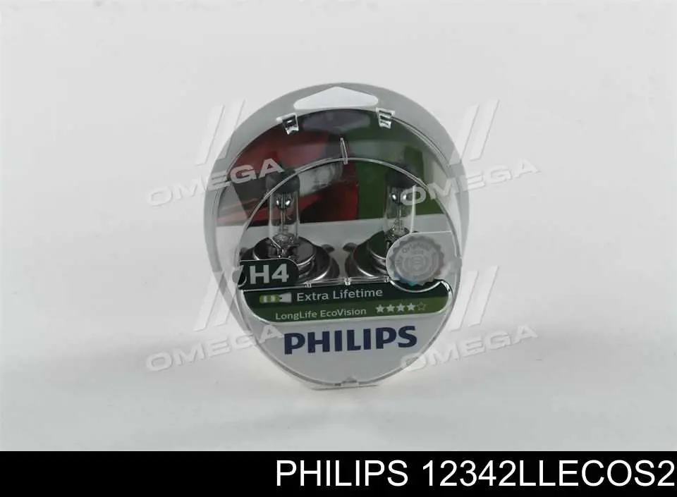Галогенная автолампа Philips H4 P43t-38 12V 12342LLECOS2