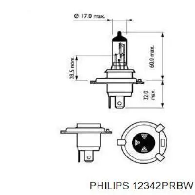 Лампочка галогенная 12342PRBW Philips