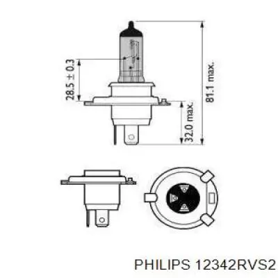 Купить 12342RVS2 Philips Лампочка галогенная