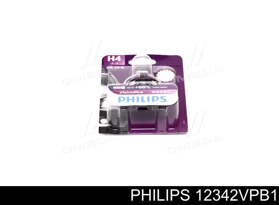 Галогенная автолампа Philips H4 P43t-38 12V 12342VPB1