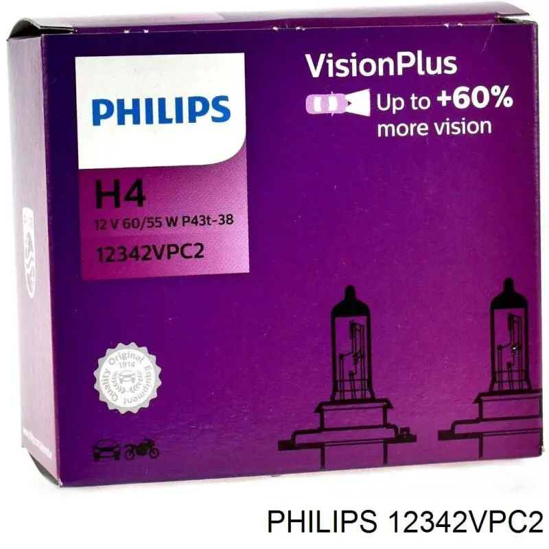 Лампочка ближнего света Philips 12342VPC2 цена, от 3.23 USD