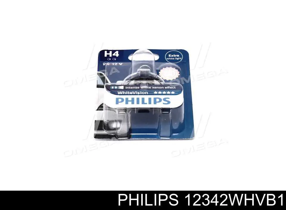 Галогенная автолампа Philips H4 P43t-38 12V 12342WHVB1