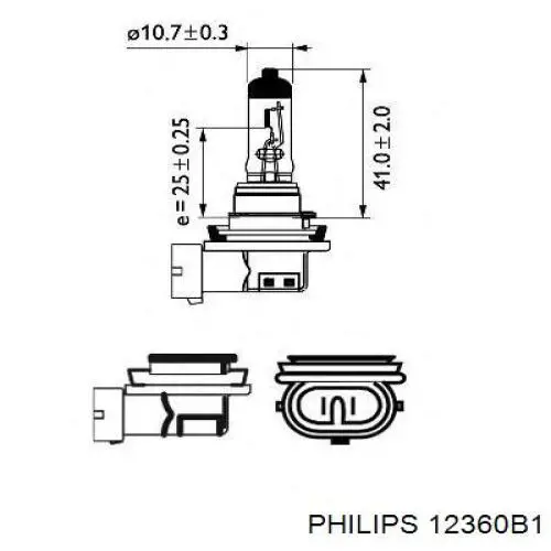 Лампочка галогенна 12360B1 Philips