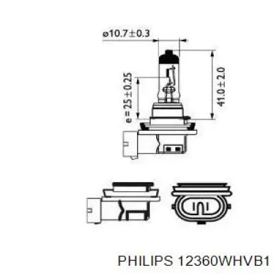 Лампочка ближнего света Philips 12360WHVB1 цена, от 7.93 USD
