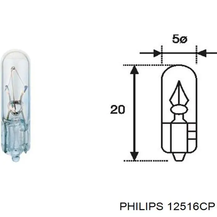 Купить 12516CP Philips Лампочка панели приборов