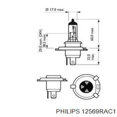 Купить 12569RAC1 Philips Лампочка галогенная