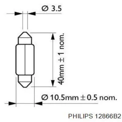 Купить 12866B2 Philips Лампочка освещения салона