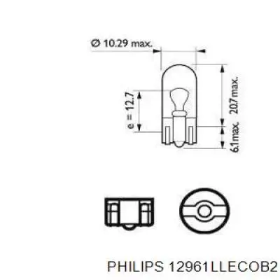 Lámpara, luz interior/cabina 12961LLECOB2 Philips