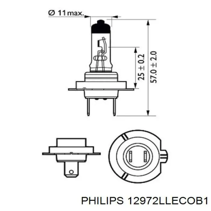 Лампочка галогенная 12972LLECOB1 Philips