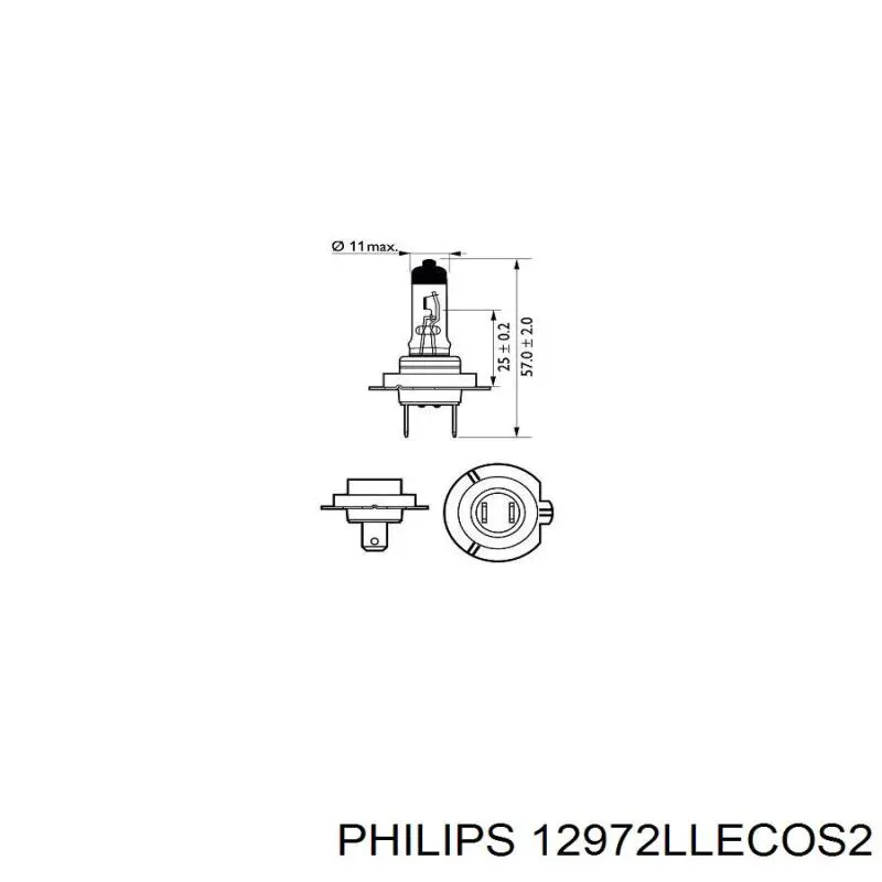 12972LLECOS2 Philips Лампочка дальнего света