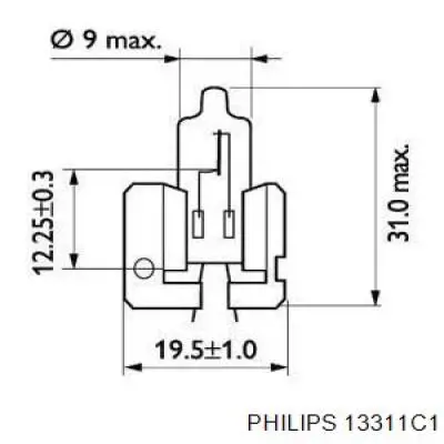 Лампочка галогенная 13311C1 Philips