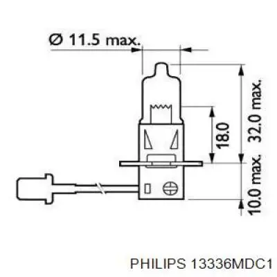 Лампочка галогенная 13336MDC1 Philips