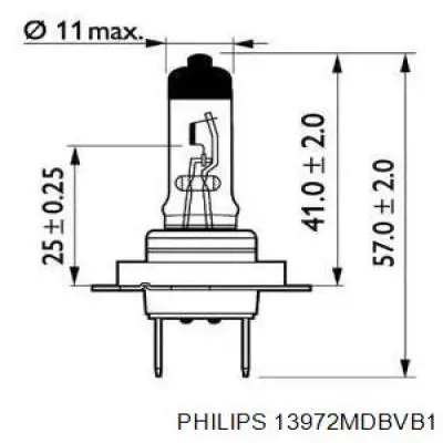 Лампочка галогенная 13972MDBVB1 Philips