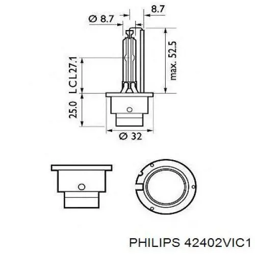 Лампочка ксеноновая 42402VIC1 Philips