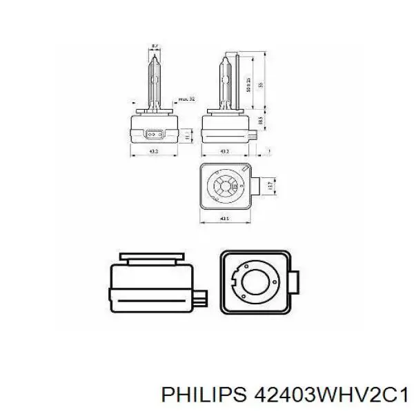 Лампочка ксеноновая 42403WHV2C1 Philips